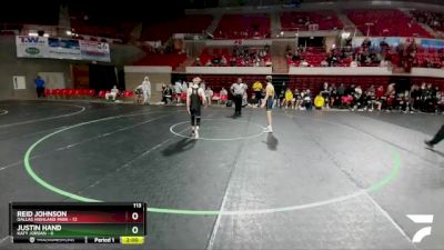 113 lbs Semis (4 Team) - Justin Hand, Katy Jordan vs Reid Johnson, Dallas Highland Park