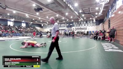 144 lbs Semifinal - Saul Escalante, Great Oak vs Isaiah Romero, Temecula Valley