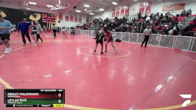 100 lbs Cons. Round 2 - Ashley Maldonado, Segerstrom vs Leylah Ruiz, Trabuco Hills