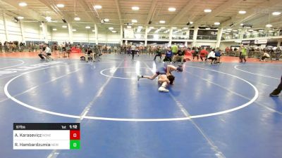 97 lbs Quarterfinal - Aidan Karasevicz, None vs Robert Hambardzumian, New England Gold WC