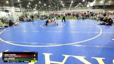 138 lbs Finals (2 Team) - Kai Lindsay, BELIEVE TO ACHIEVE vs Jana Young, GREAT NECK WC - GREEN