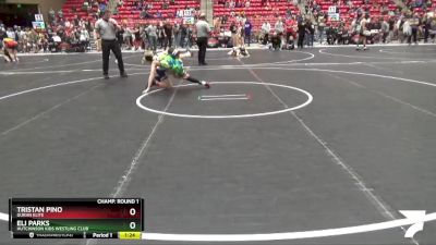 95 lbs Champ. Round 1 - Eli Parks, Hutchinson Kids Westling Club vs Tristan Pino, Duran Elite