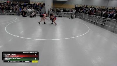 145 lbs Semifinal - Gretchen Donally, Montana vs Olivia Davis, Premier Wrestling Club