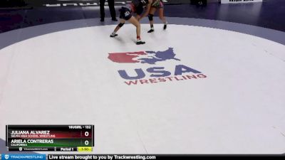 132 lbs Quarterfinal - Ariela Contreras, California vs Juliana Alvarez, Selma High School Wrestling