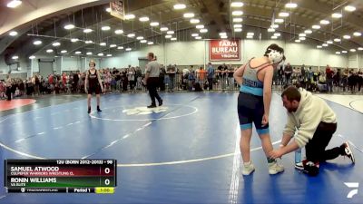 98 lbs Cons. Round 2 - Samuel Atwood, Culpeper Warriors Wrestling Cl vs Ronin Williams, VA Elite