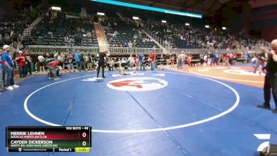 49 lbs 1st Place Match - Merrik Lehnen, Douglas Wrestling Club vs Cayden Dickerson, North Big Horn Rams Wrestling