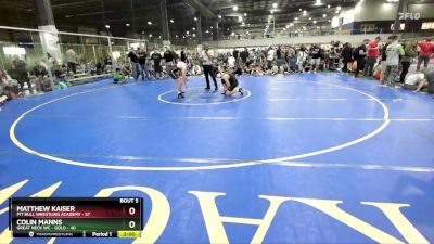 138 lbs Round 2 (6 Team) - Matthew Kaiser, PIT BULL WRESTLING ACADEMY vs Colin Manns, GREAT NECK WC - GOLD