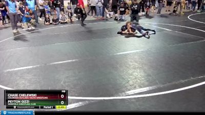 56 lbs Quarterfinal - Chase Chelewski, Colorado Outlaws Youth Wrestling vs Peyton Gizzi, Widefield Wrestling Club