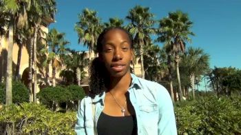 Brigetta Barrett borrowed some inspiration to create her own style at the 2012 Bowerman Awards