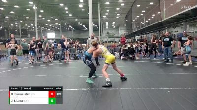 92 lbs Round 5 (8 Team) - Brooks Burmeister, U2 Upstate Uprising Blue vs Jacob Liuzza, Buffalo Valley WC