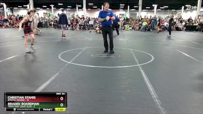 88 lbs Round 7 (8 Team) - Braden Boardman, Terps East Coast Elite vs Christian Stamis, Bitetto Trained