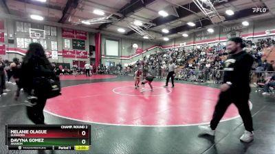 170 lbs Champ. Round 2 - Melanie Olague, Glendora vs Davyna Gomez, Anaheim