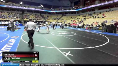 144 Class 3 lbs Champ. Round 1 - Nick Baer, Windsor (Imperial) vs Caleb Caldwell, Willard