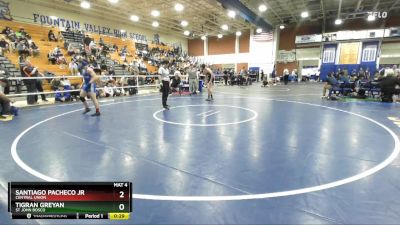 144 lbs Cons. Round 6 - Tigran Greyan, St John Bosco vs Santiago Pacheco Jr, Central Union