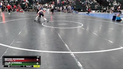 165 lbs Round 3 (16 Team) - Brycen Woodward, Broken Bow vs Caleb Schwenka, Minden