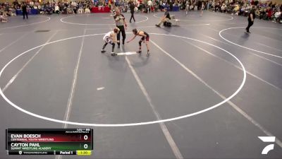 86 lbs Quarterfinal - Evan Boesch, Centennial Youth Wrestling vs Cayton Pahl, Summit Wrestling Academy