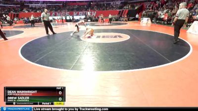 1A 106 lbs Semifinal - Drew Sadler, Anna (A.-Jonesboro) vs Dean Wainwright, Port Byron (Riverdale)