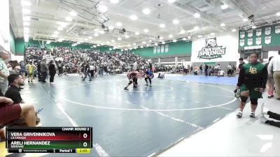 189 lbs Champ. Round 2 - Areli Hernandez, Serrano vs Vera Grivennikova, La Canada