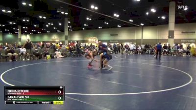 120 lbs Placement Matches (16 Team) - Fiona Ritchie, Diamond Fish vs Sarah Walsh, RPA Wrestling