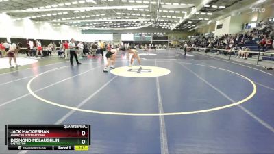 174 lbs Quarterfinal - Desmond McLaughlin, Castleton vs Jack MacKiernan, American International