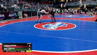 1A-190 lbs Quarterfinal - Gary Morton, Lamar County vs Tysean Wiggins, Commerce Hs