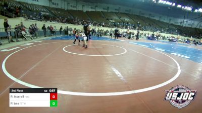 40 lbs 2nd Place - Remi Norrell, Tuttle Wrestling Club vs Peyton Bas, Topeka Blue Thunder