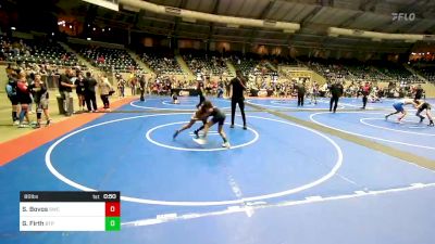 80 lbs Consi Of 4 - Stella Bovos, Salina Wrestling Club vs Gage Firth, Tulsa Blue T Panthers