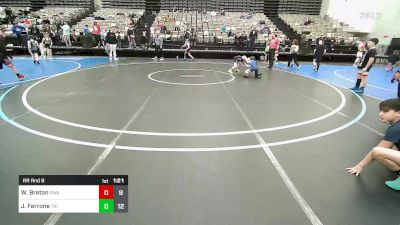 65 lbs Rr Rnd 8 - Wyatt Breton, Roundtree Wrestling Academy Blue vs Jackson Ferrone, Triumph Trained