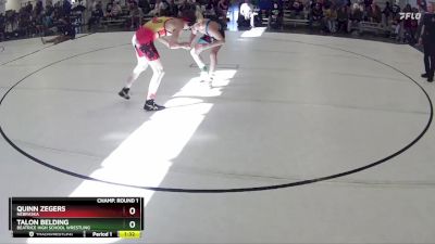 123 lbs Quarterfinal - Talon Belding, Beatrice High School Wrestling vs Quinn Zegers, Nebraska