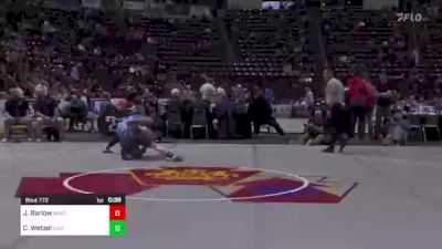 160 lbs Cons Round 2 - Josh Barlow, Kennett vs Connor Wetzel, Shikellamy