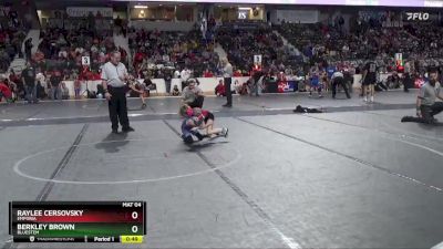 50 lbs Quarterfinal - Raylee Cersovsky, Emporia vs Berkley Brown, Bluestem