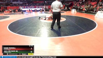 1A 170 lbs Cons. Semi - Nick Deloach Jr., Cahokia (H.S.) vs Zane Pannell, Fulton (H.S.)