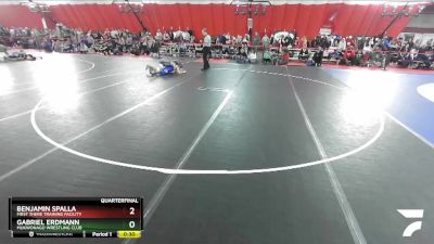 102 lbs Quarterfinal - Gabriel Erdmann, Mukwonago Wrestling Club vs Benjamin Spalla, First There Training Facility