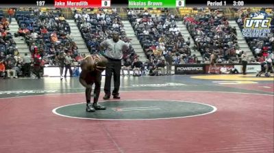 197 lbs quarterfinal Jake Meredith Arizona State vs. Nikolas Brown Chattanooga