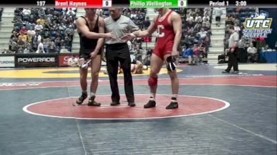 197 lbs quarterfinal Brent Haynes Missouri vs. Phillip Wellington Ohio