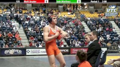 125 lbs semifinal Matt Snyder Virginia vs. Josh Martinez Air Force