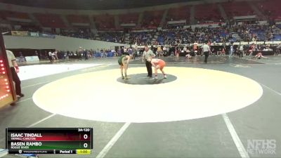 3A-120 lbs Cons. Semi - Basen Rambo, Rogue River vs Isaac Tindall, Yamhill-Carlton