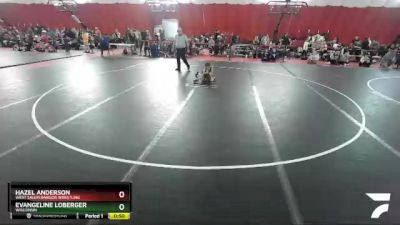 50-55 lbs Semifinal - Evangeline Loberger, Wisconsin vs Hazel Anderson, West Salem Bangor Wrestling