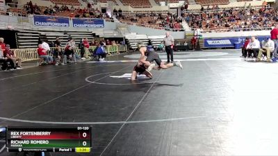 D1-120 lbs Quarterfinal - Rex Fortenberry, Liberty vs Richard Romero, Marana