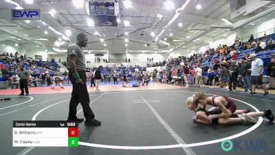 88 lbs Consolation - Brooks Williams, Tulsa Blue T Panthers vs Mason Fowler, Ada Youth Wrestling