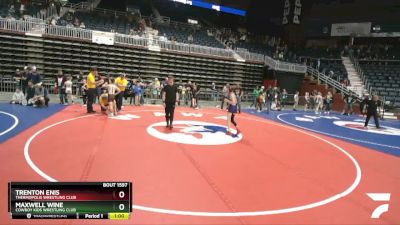 98 lbs 3rd Place Match - Maxwell Wine, Cowboy Kids Wrestling Club vs Trenton Enis, Thermopolis Wrestling Club