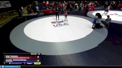 56 lbs Round 1 - Zoe Thomas, Peterson Grapplers Wrestling Club vs Daniel Khachatryan, California