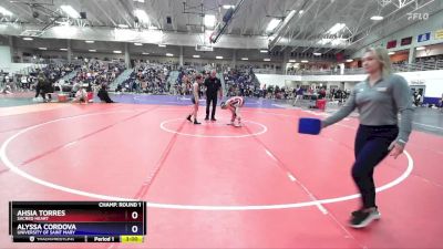 109 lbs Champ. Round 1 - Ahsia Torres, Sacred Heart vs Alyssa Cordova, University Of Saint Mary