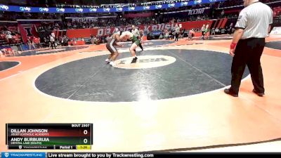 2A 285 lbs Semifinal - Dillan Johnson, Joliet (Catholic Academy) vs Andy Burburijia, Crystal Lake (South)