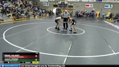 112 lbs Quarterfinal - KASUN DOWNS, Chugiak High School vs Israel Valadez, South Anchorage High School