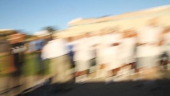 San Quentin 1000 Mile Club gets workout information and starts warm up