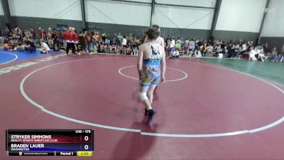 175 lbs Quarterfinal - Stryker Simmons, Reality Sports Wrestling Club vs Braden Lauer, Washington