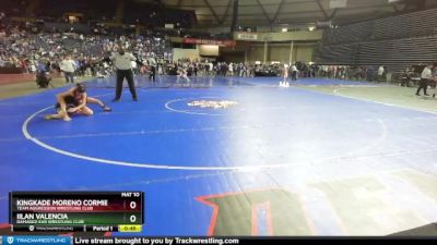 93 lbs 3rd Place Match - Kingkade Moreno Cormier, Team Aggression Wrestling Club vs Iilan Valencia, Damaged Ear Wrestling Club