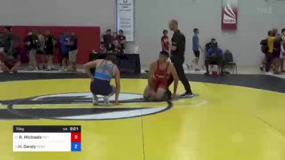 70 kg Round Of 16 - Ryan Michaels, Pittsburgh Wrestling Club vs Hunter Gandy, Pennsylvania RTC