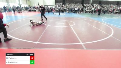 48-B lbs Consi Of 8 #1 - Hunter Farina, Red Hawk vs Jah'son Brown, Spazz Wrestling